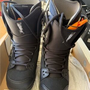 Burton Men's Black and Orange Snowboarding Boots